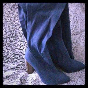 Thigh High Jean Boots